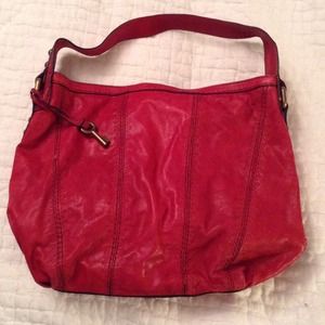 Red Leather Fossil Bag
