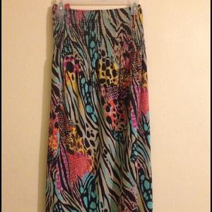 Tube Top Funky Print Dress