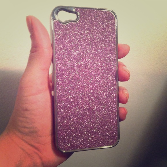 ❌SOLD❌iPhone 5 &5s purple glitter case