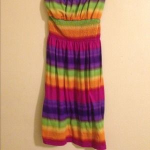 Rainbow Tube Top Dress/zebra bundle