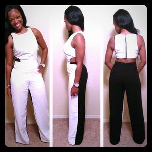 Black and white jumpsuit