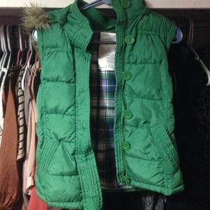 green winter vest