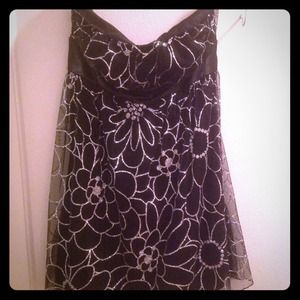 Floral Sparkle Halter Dress