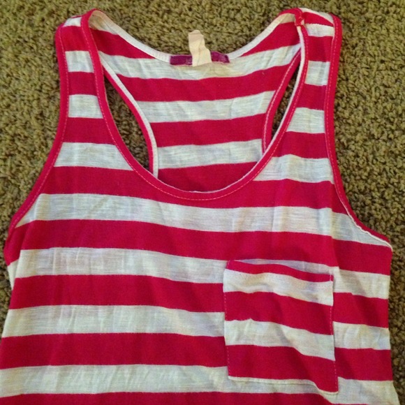 Pink striped cami/tank - Picture 2 of 2