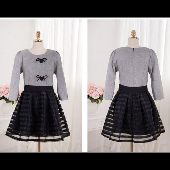 CUTE CELEBRITY STYLE 3/4 sleeve stripe dress !!! - Picture 3 of 3