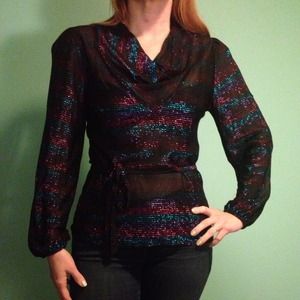 **SOLD** Vintage metallic party top