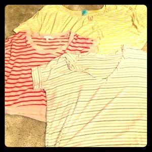 Striped crop tops bundle