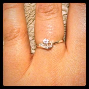 🎀💎Sterling silver, cubic zirconia ring