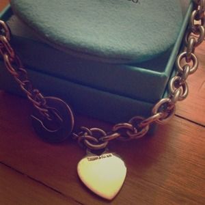 Tiffany & Co.  Heart charm necklace.