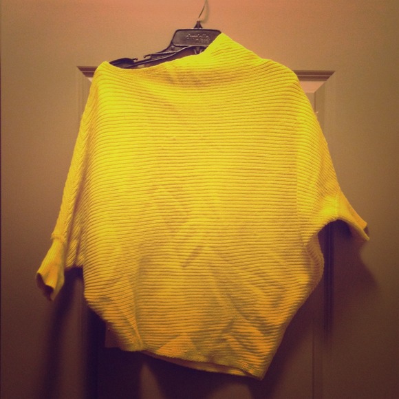 Toasty off shoulder bright mustard sweater
