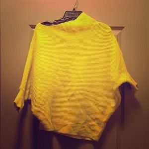 Toasty off shoulder bright mustard sweater