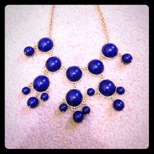 Blue dangle, bubble necklace