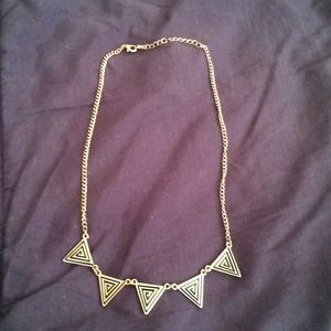 Gold and black necklace