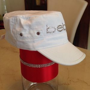 Bebe white logo hat
