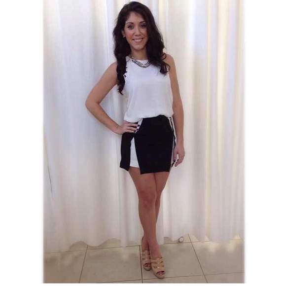 Black and white skirt