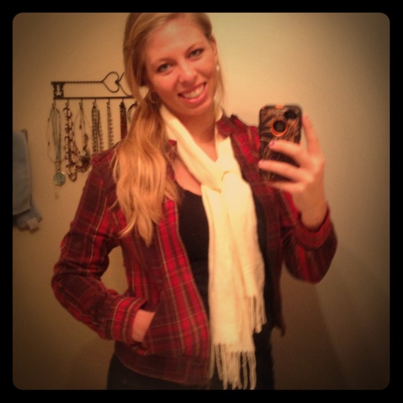 Red & Brown Plaid Jacket