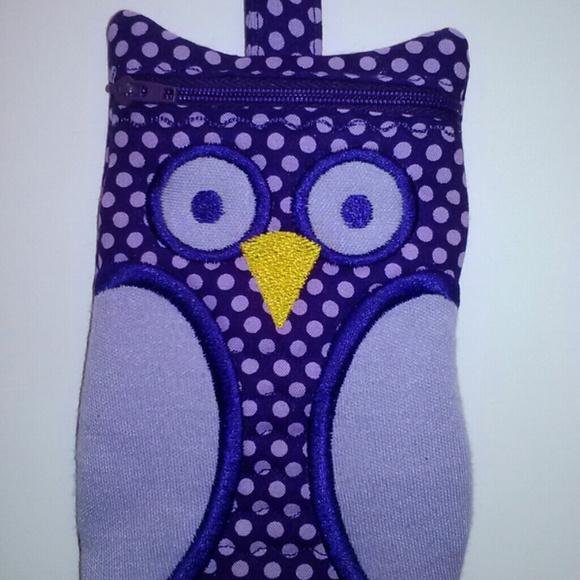 Purple owl case for cell phone or other items
