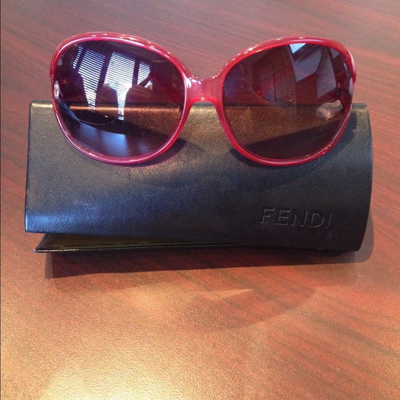 beautiful red FENDI sunglasses hardly worn