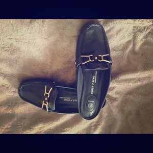 Black slip on dress shoes 6 1/2