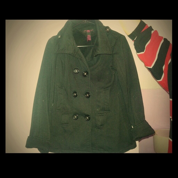 Sexy black pea coat
