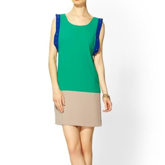 Beautiful colorblock mini dress.