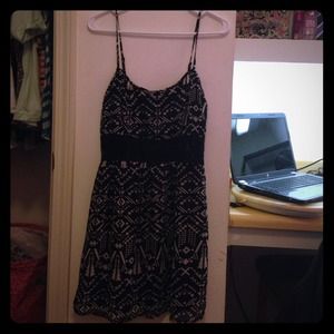 Forever 21 dress with crochet flower middle