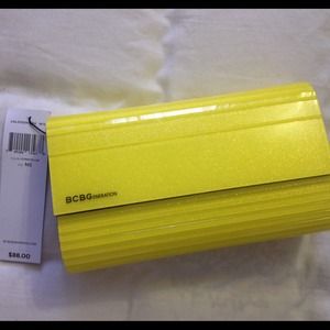 *REDUCED!*BCBGeneration plastic, yellow clutch.