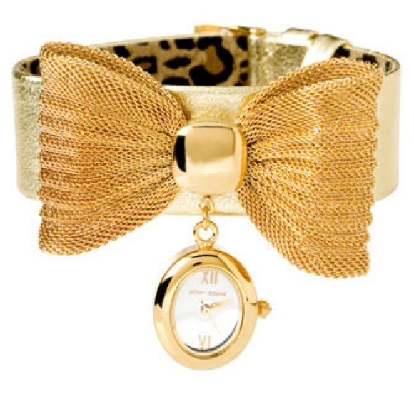 Authentic vintage Betsey Johnson gold bow watch
