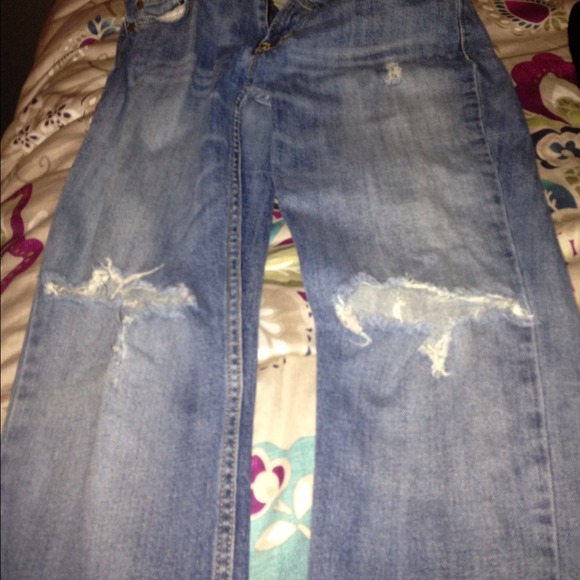 Ripped up Levi's