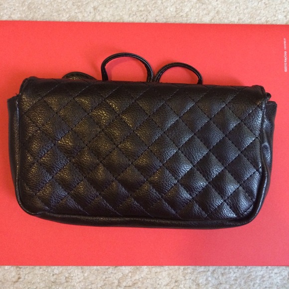 Black plaid butterfly clutch - Picture 2 of 4