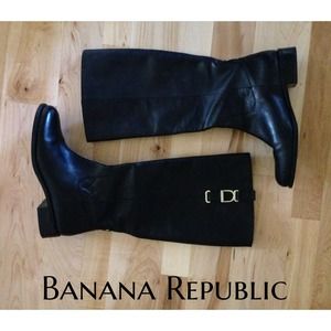 Banana Republic | Black Leather Riding Boots