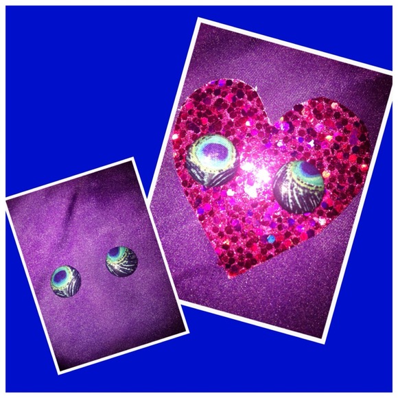 Peacock earrings