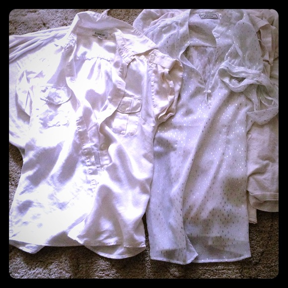 White blouses and white t-shirts bundle!