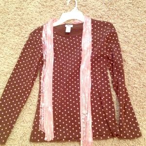 Justice long sleeve and scarf