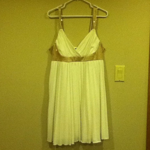 White and gold dress