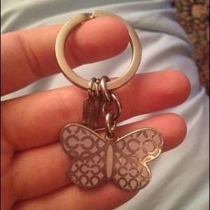 Coach butterfly keychain
