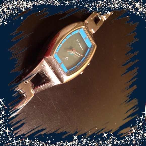 Fossil blue faced watch