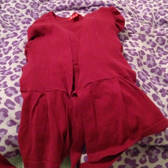 Red detailed sweater