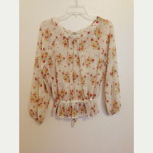 Sheer Floral Long Sleeve