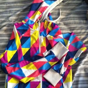 H&M COLORFUL PRINT JACKET .