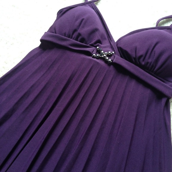 🎉SOLD🎉 Forever 21 Purple Going Out Spaghetti Strap Top - Picture 3 of 9