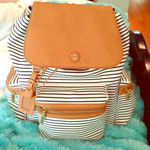 Tory Burch Striped Backpack