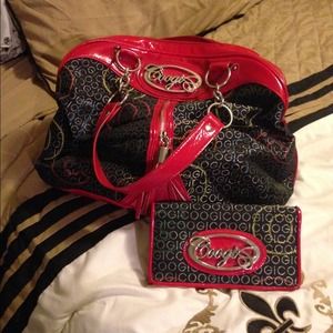 Coogi purse with matching tri-fold wallet