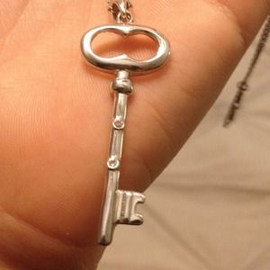 Silver key necklace