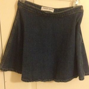 American Apparel Dark Wash Denim Circle Skirt