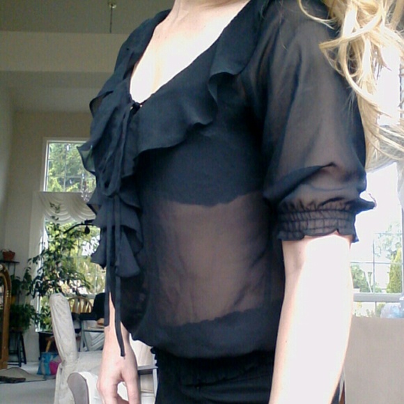 Black sheer top