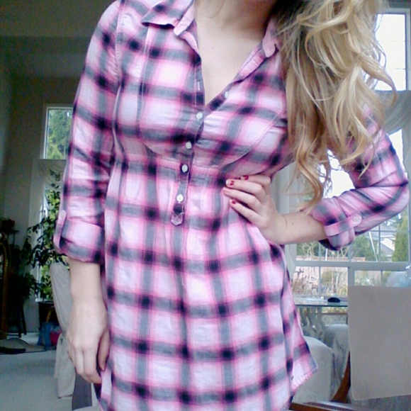 Plaid dress top