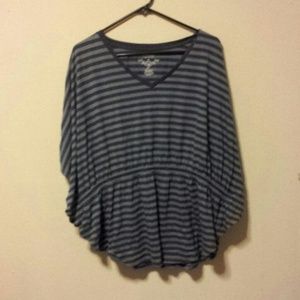 Stripped Batwing Top