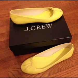 J.crew bright yellow flats--brand new!