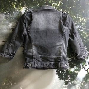 Zara Jackets & Coats - Distressed Denim Moto Jacket in Grey Zara Jackets & Coats - Distressed Denim Moto Jacket in Grey